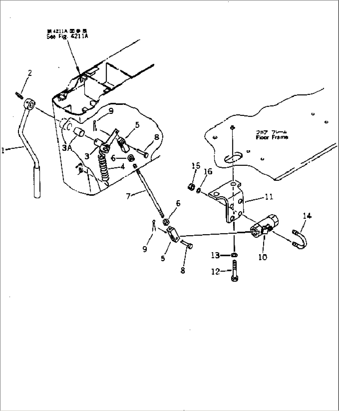 SAFETY LOCK LEVER CONTROL LINKAGE (FOR LONG LEVER CONTROL)(#36614-)