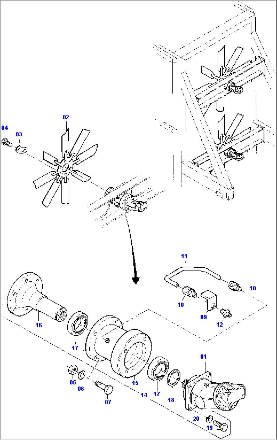 Fan Drive - Arrangement (Oil Cooler)