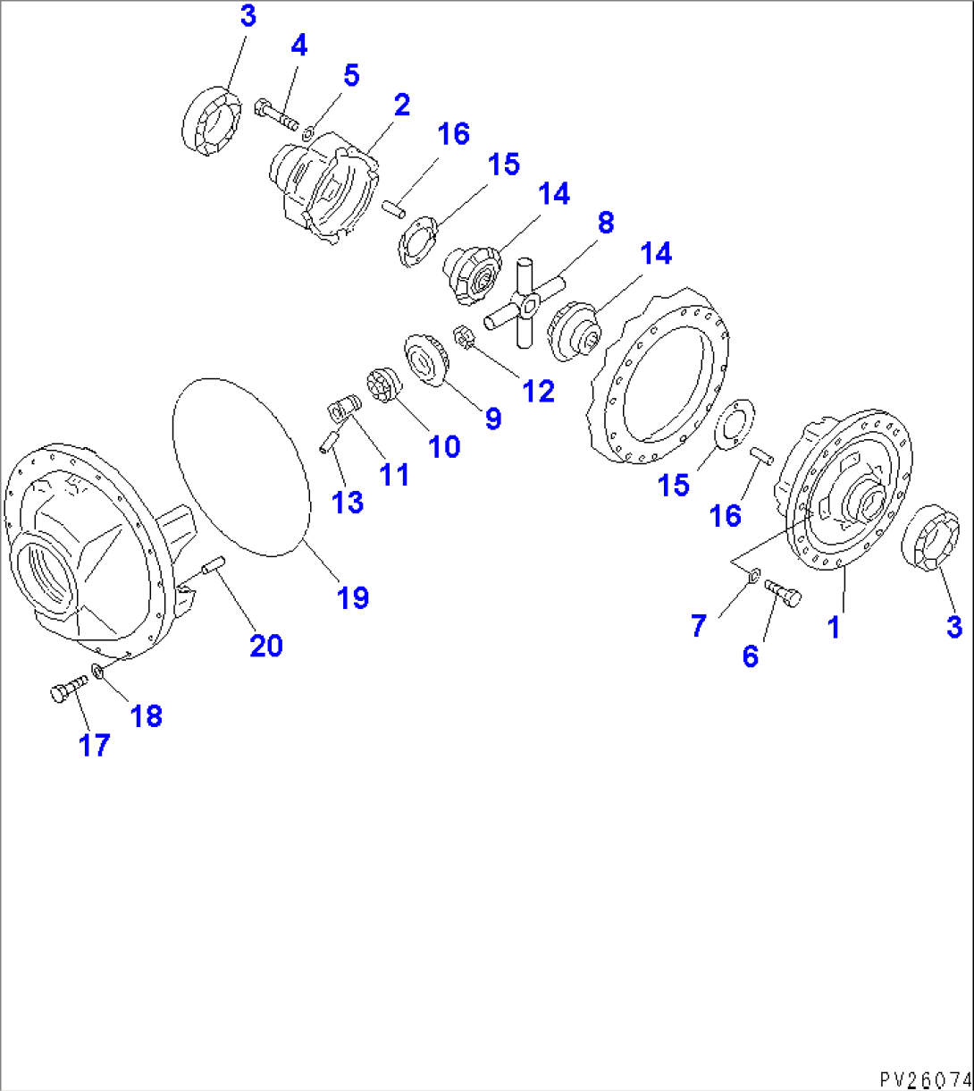 REAR AXLE (REAR DIFFERENTIAL) (3/3)(#4165-)
