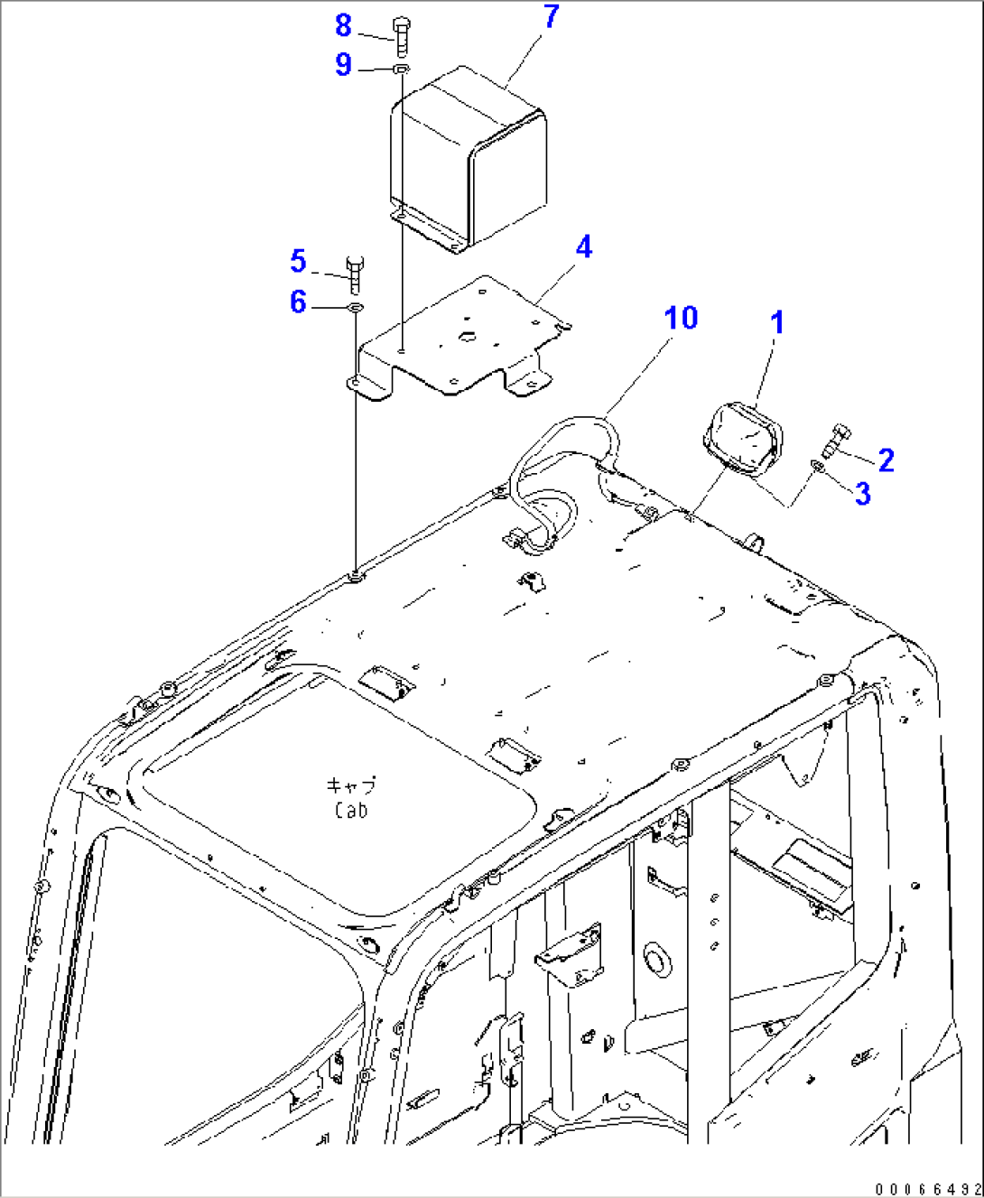 ROTATING WARNING LAMP (FOR KAL)(#60001-)