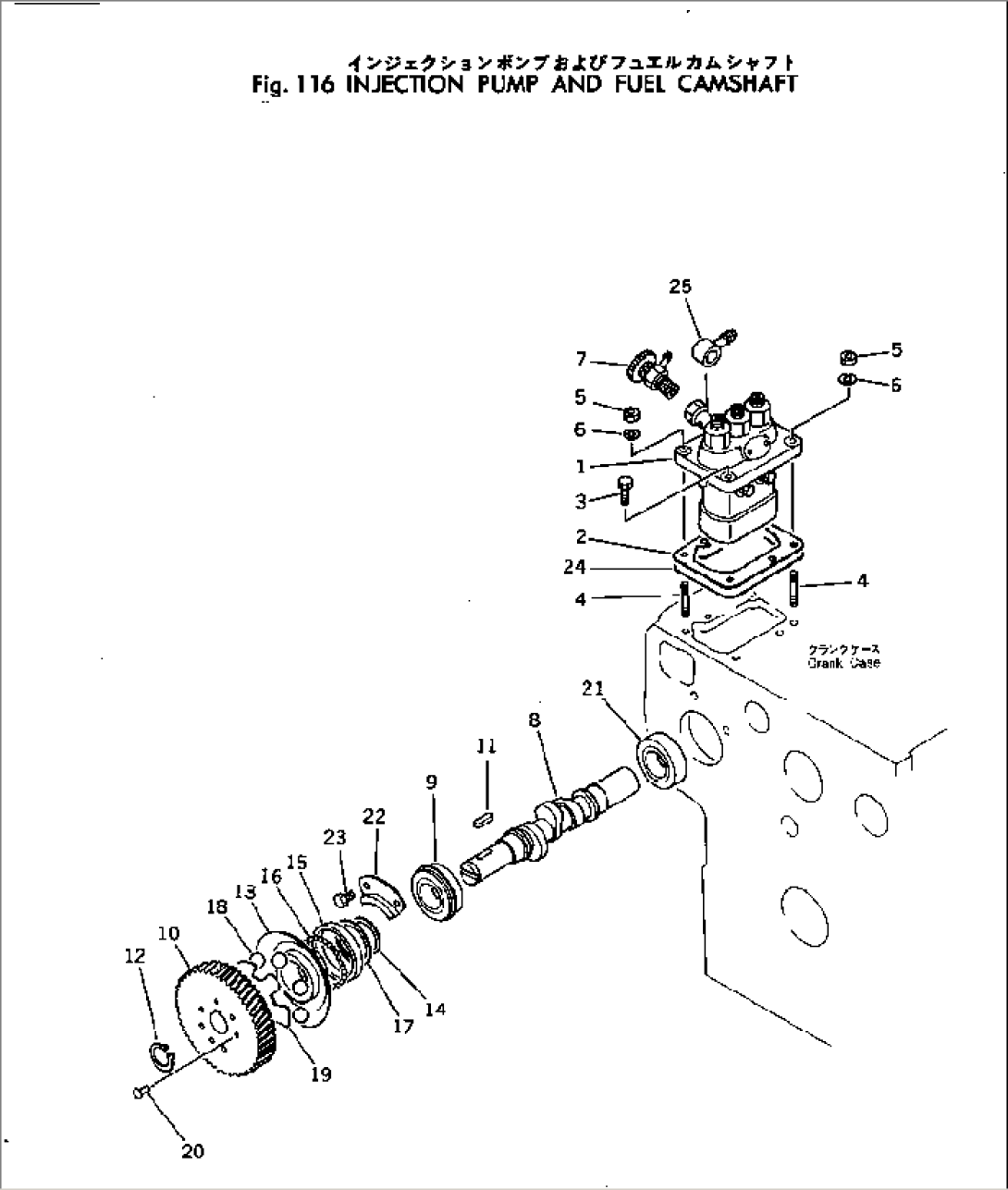INJECTION PUMP AND FUEL CAMSHAFT