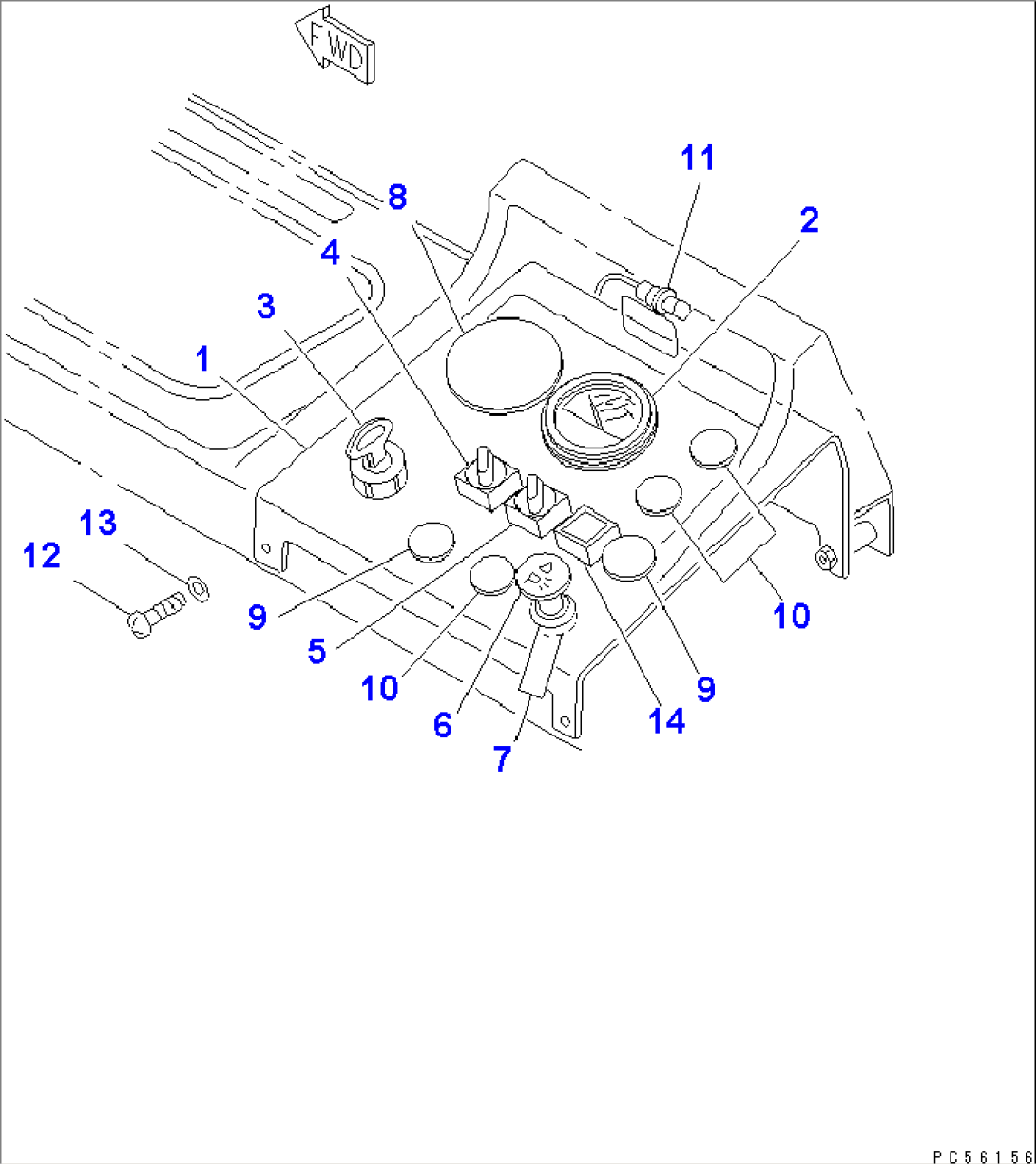 INSTRUMENT PANEL (WITH FOG LAMP)(#1501-1573)