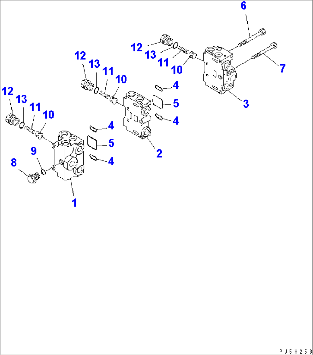 CONTROL VALVE (3-SPOOL) (1/4)