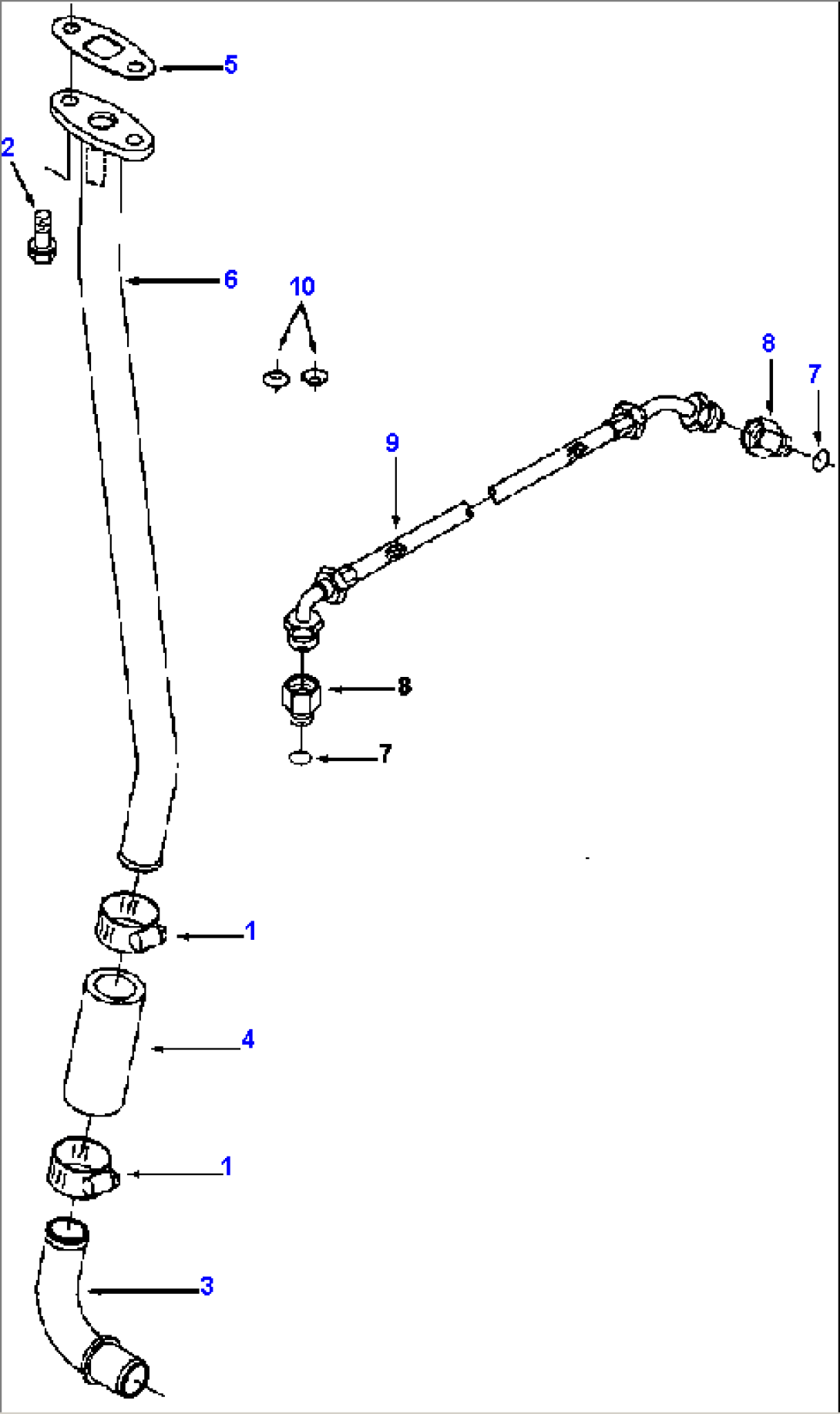 FIG. A1530-02A1 TURBOCHARGER PLUMBING - CURRENT VERSION