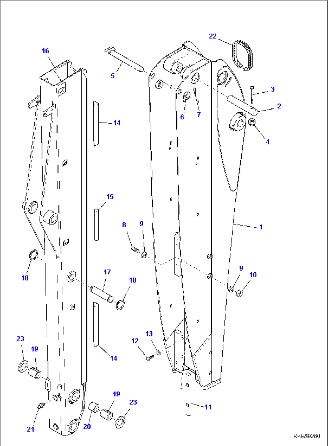 TELESCOPIC ARM (WITH HYDRAULIC QUICK COUPLING)