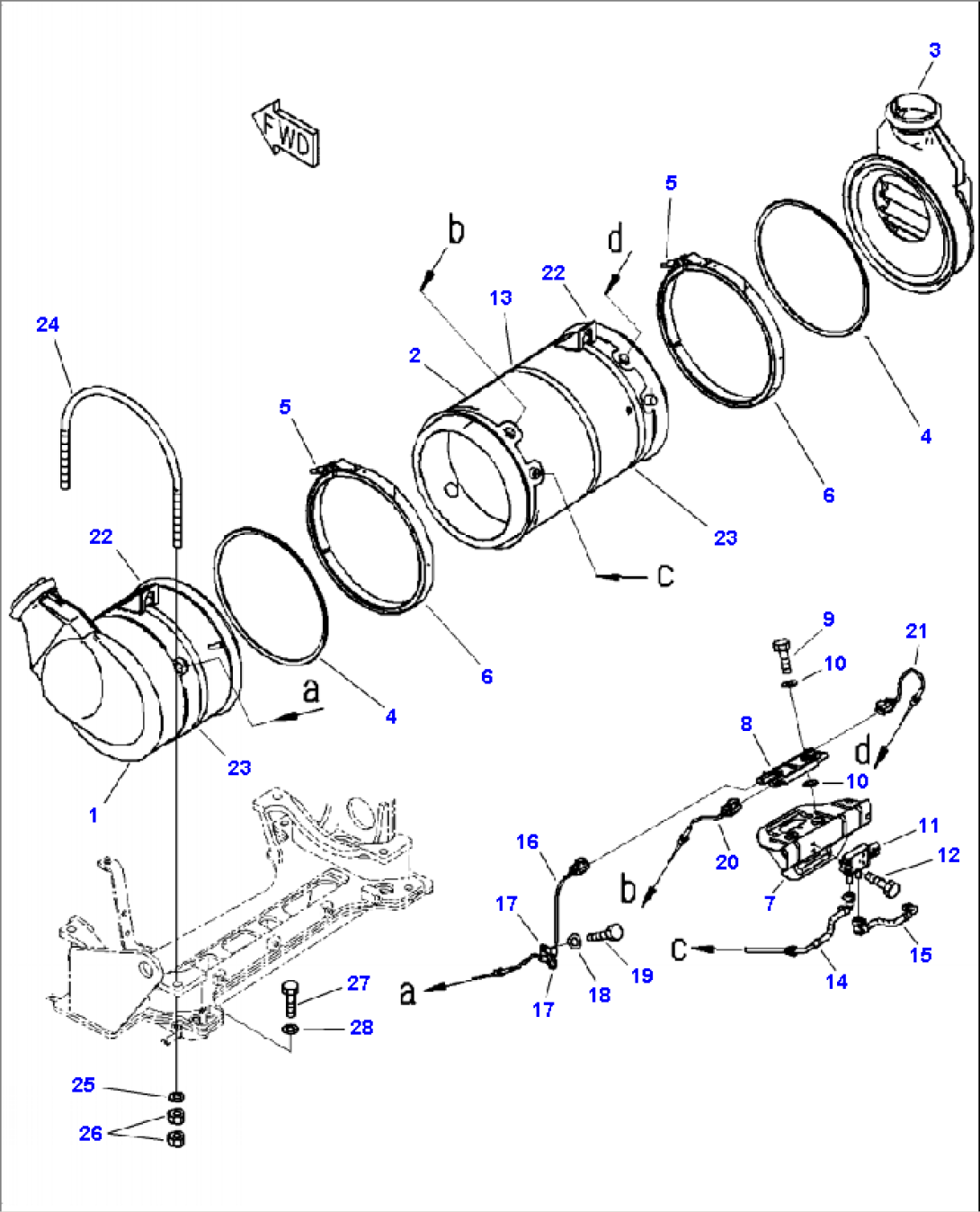 A1610-001002 KOMATSU DIESEL PARTICULATE FILTER (KDPF) INNER PARTS