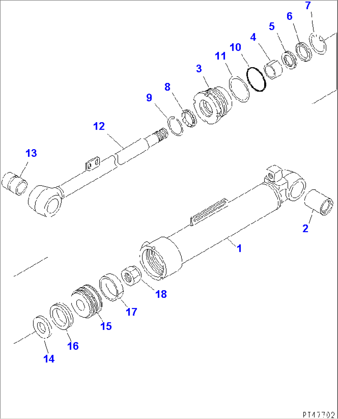 DUMP CYLINDER (FOR HIGH LIFT ARM)(#50001-)