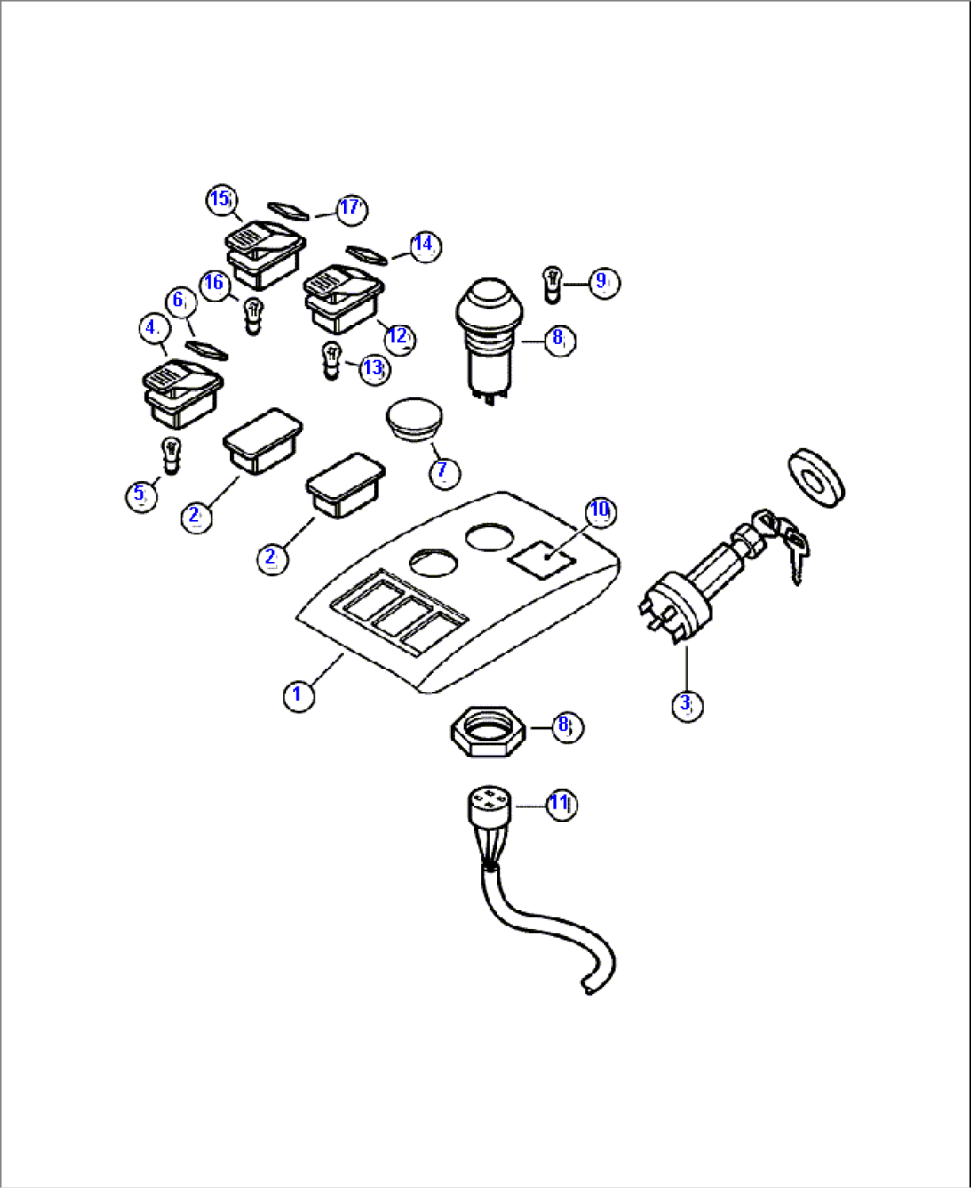E2505-01A1 ELECTRONIC COMPONENTS RIGHT PANEL