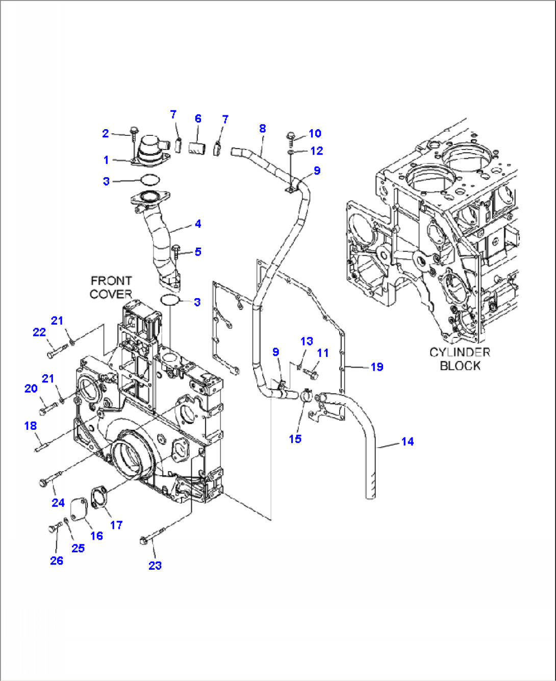 A2041-A4K1 FRONT COVER MOUNTING AND BREATHER