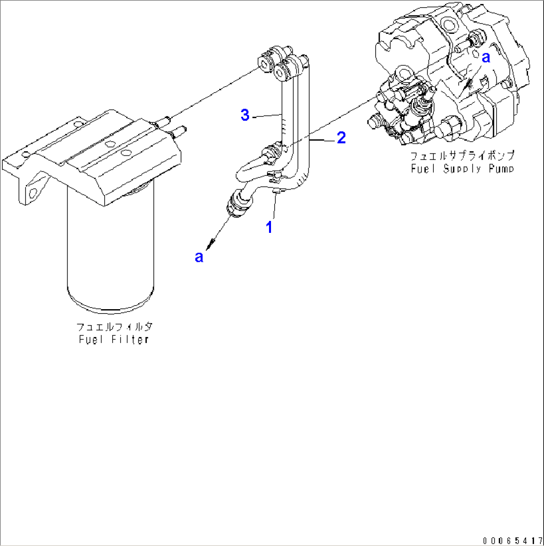 FUEL FILTER PLUMBING (ESN 26508146-)