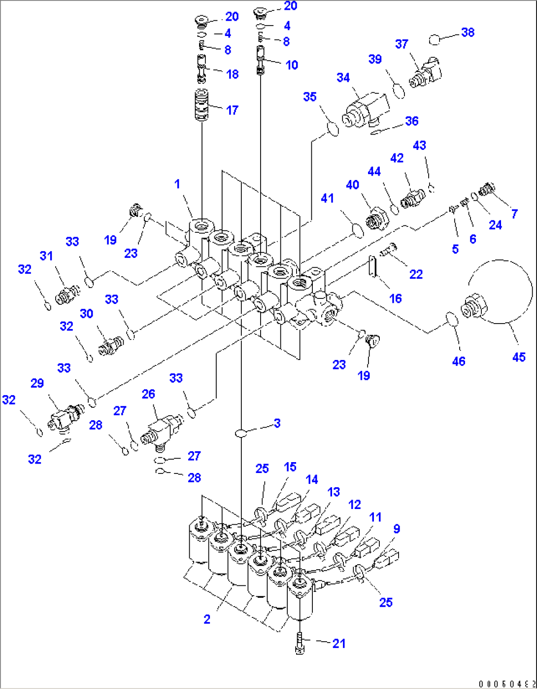 FLOOR FRAME (SOLENOID VALVE) (FOR 2-PIECE BOOM, 2-ATTACHMENT)