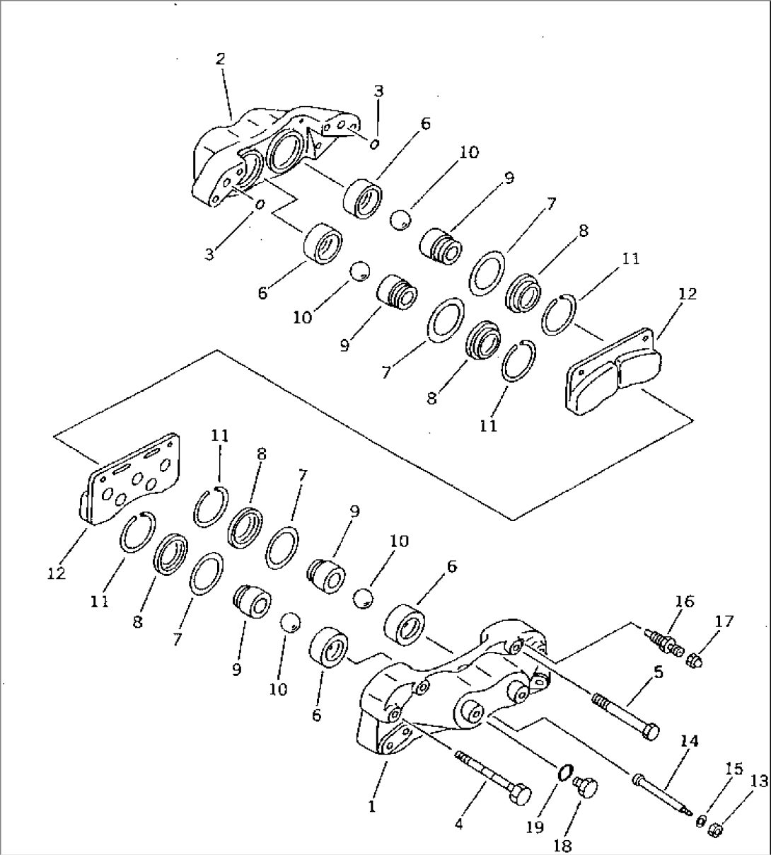 FRONT AXLE (CALIPER)(#10001-10044)