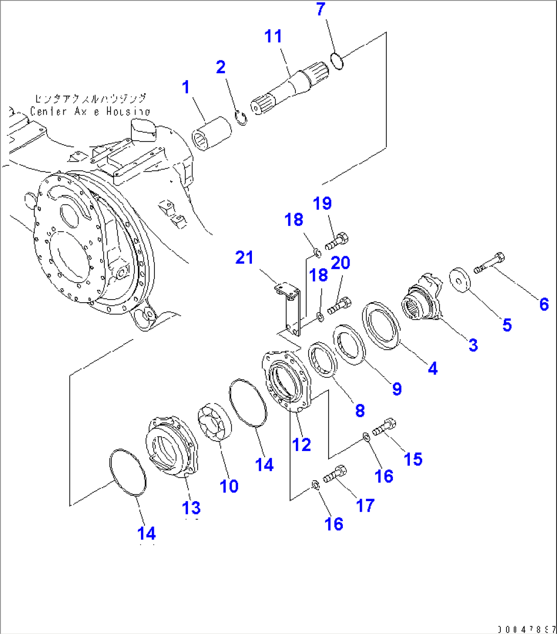CENTER AXLE (DIFFERENTIAL ASS