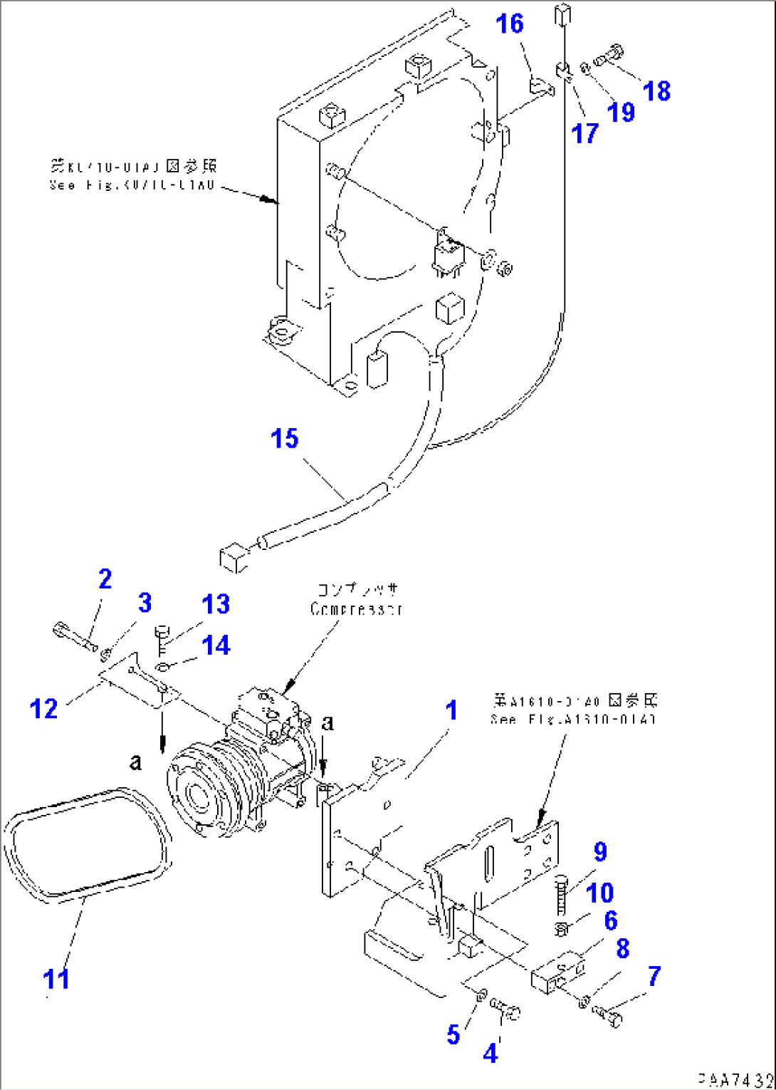 AIR CONDITIONER (COMPRESSOR MOUNT AND CONDENSERWIRING)(#50001-50200)