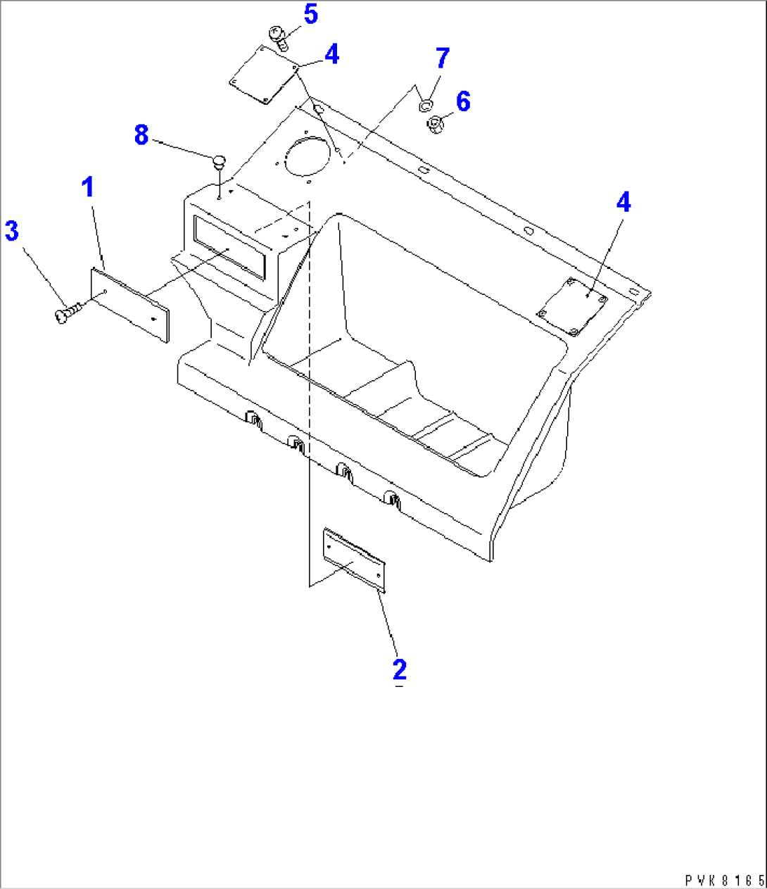 SEAT REAR COVER (RADIO LESS)(#K30001-K34000)