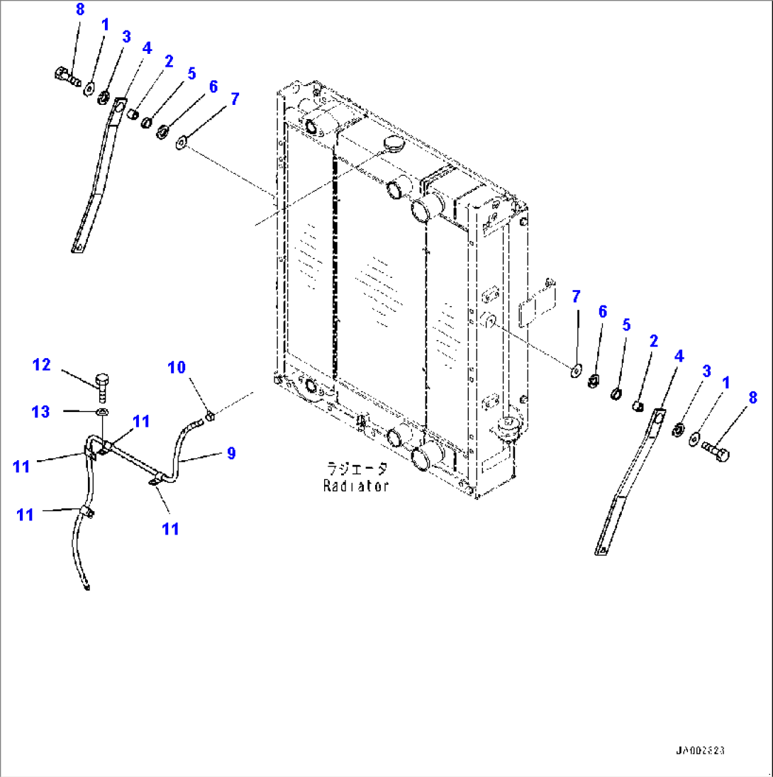 Radiator, Radiator Mounting (1/2) (#80001-)