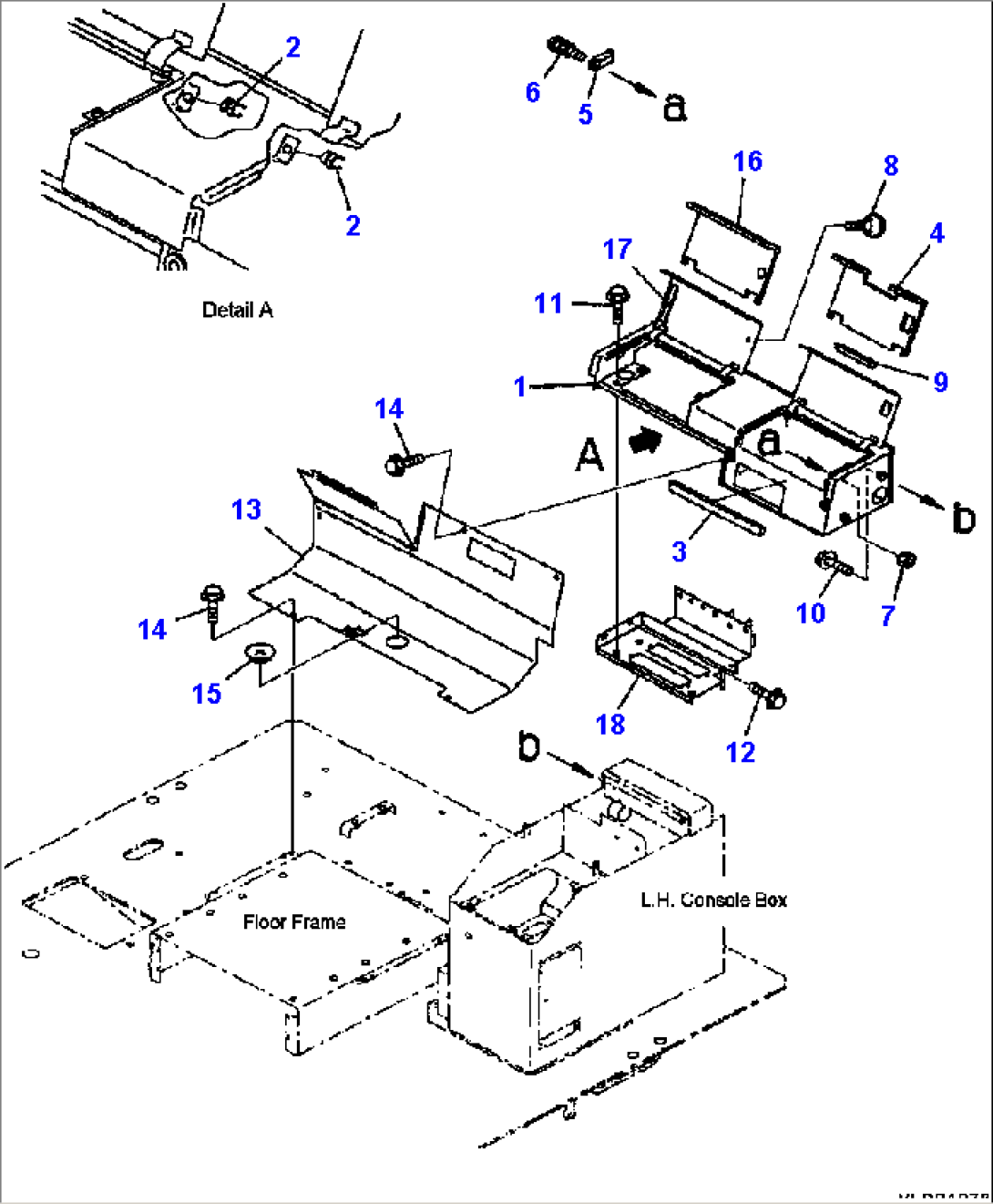 K0715-01A0 AIR CONDITIONER AND HEATER REAR CONSOLE BOX - STANDARD