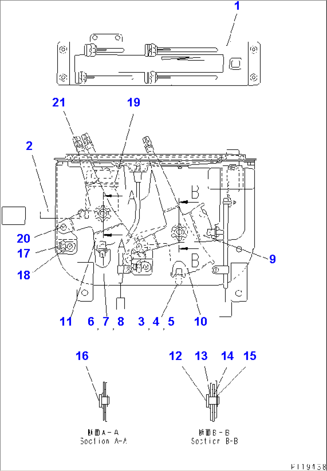 CONTROL PANEL INNER PARTS(#10057-)