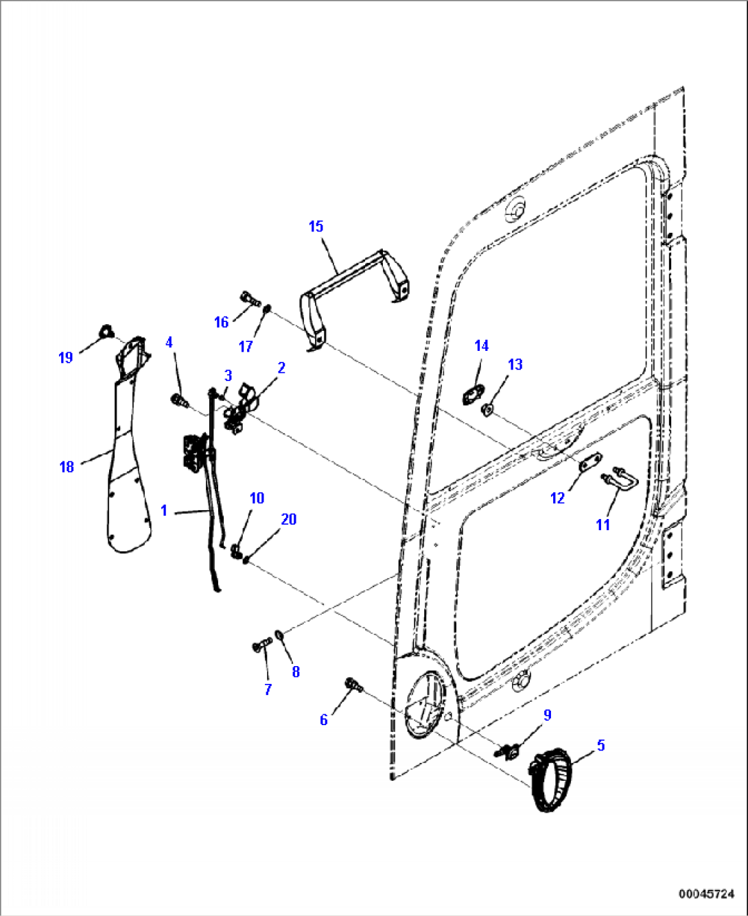 K0210-06A0 CAB DOOR LOCK