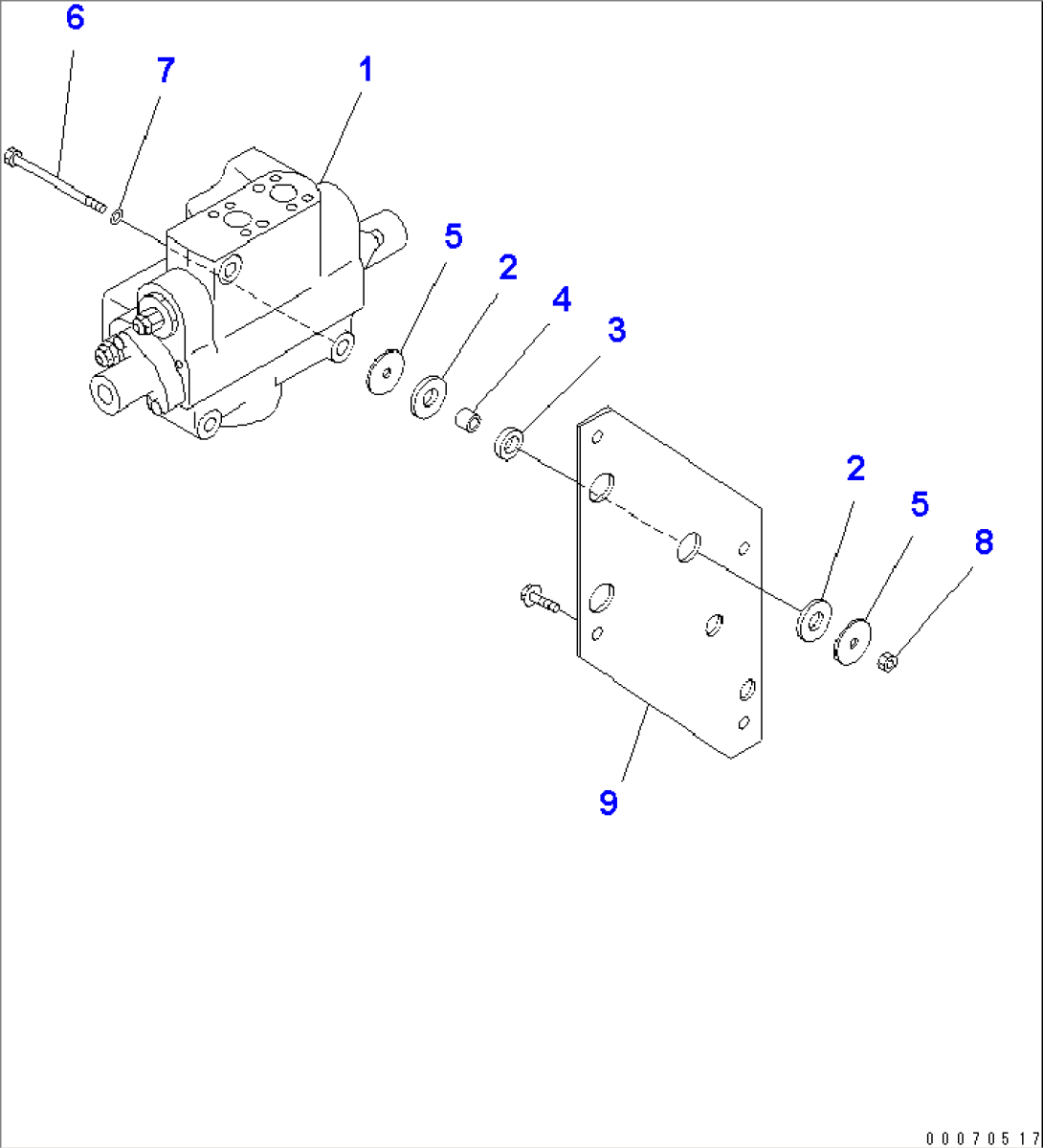 STEERING VALVE (STEERING DEMAND VALVE AND MOUNTING PARTS)(#52406-)