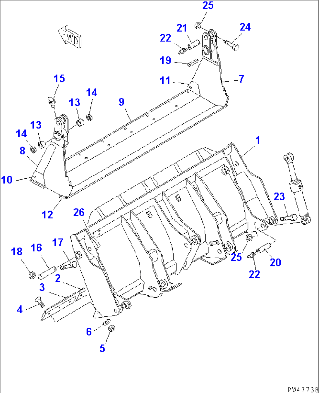 MULTI PURPOSE BUCKET (1/2) (BUCKET)(#50001-)