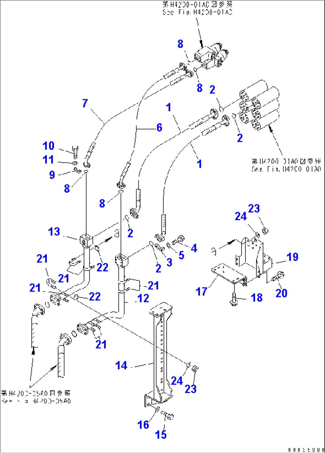 HYDRAULIC LINE (IN LINE FILTER TO CONTROL VALVE 1/2)(#50003-)