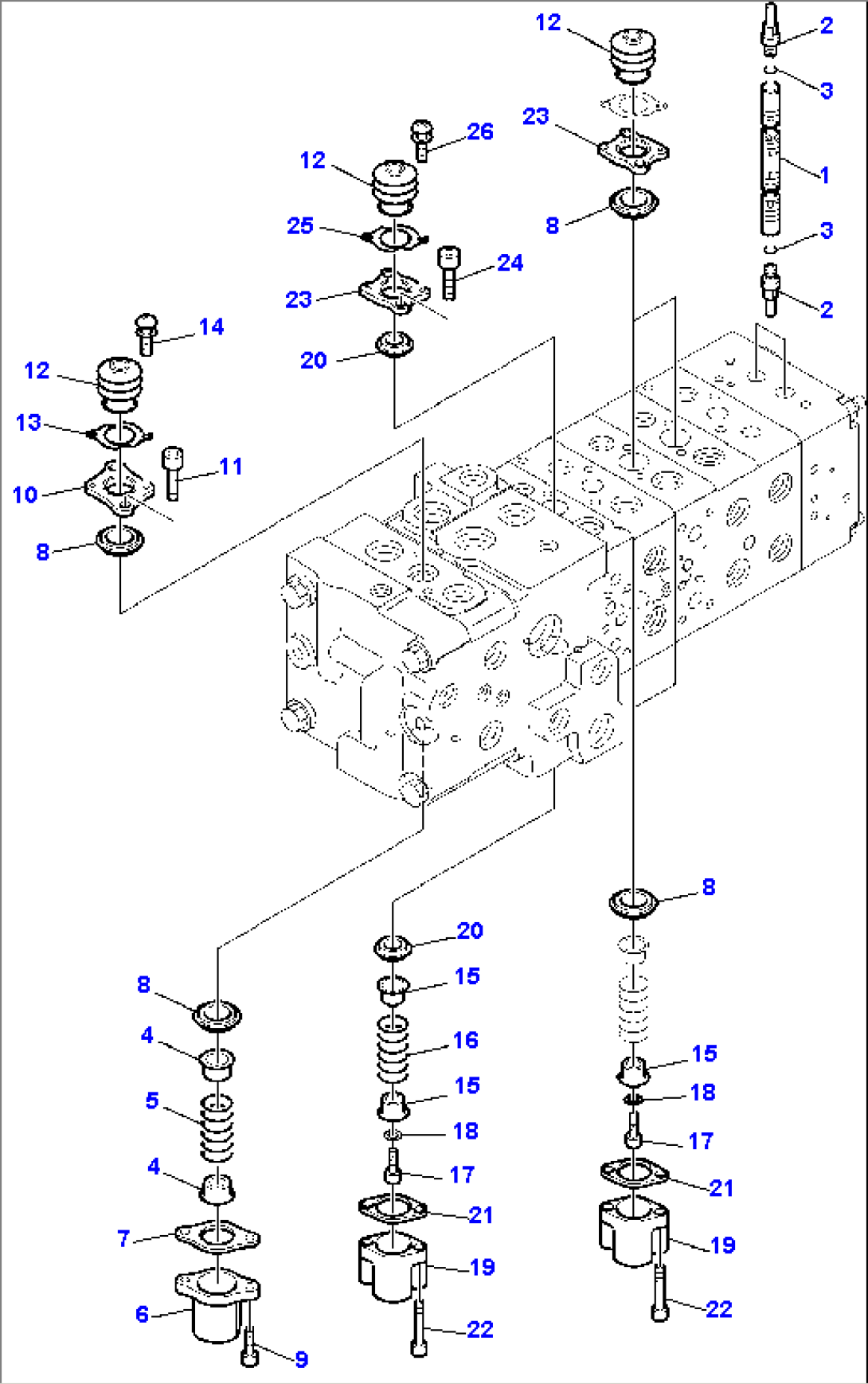 8-SPOOL CONTROL VALVE (7/16)