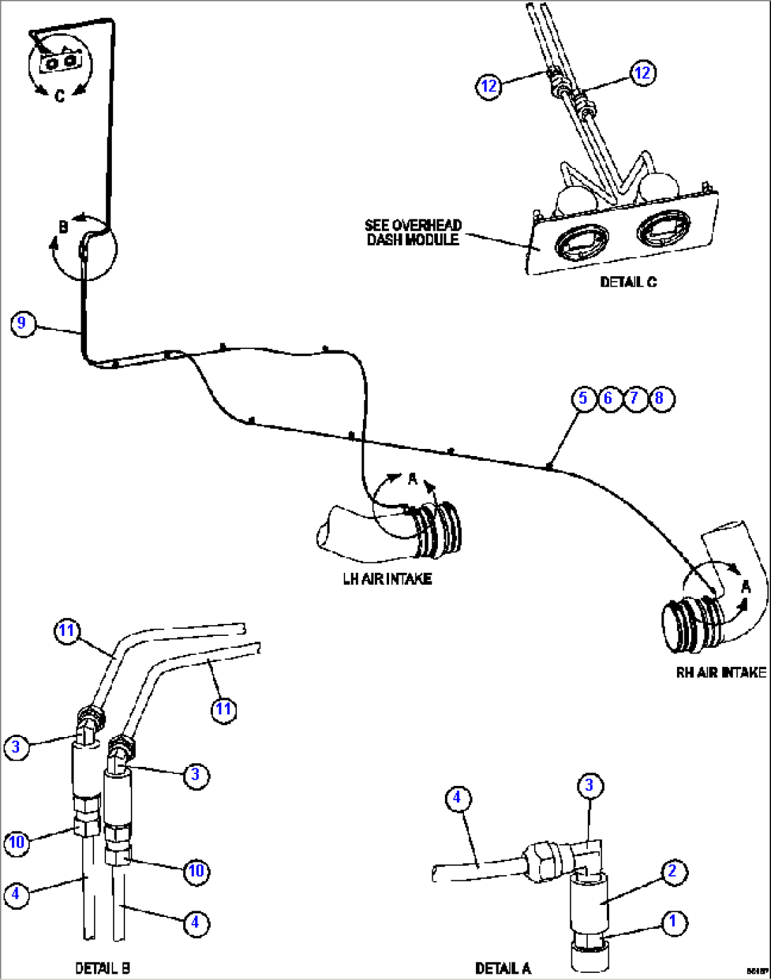 AIR CLEANER RESTRICTION GAUGE PIPING