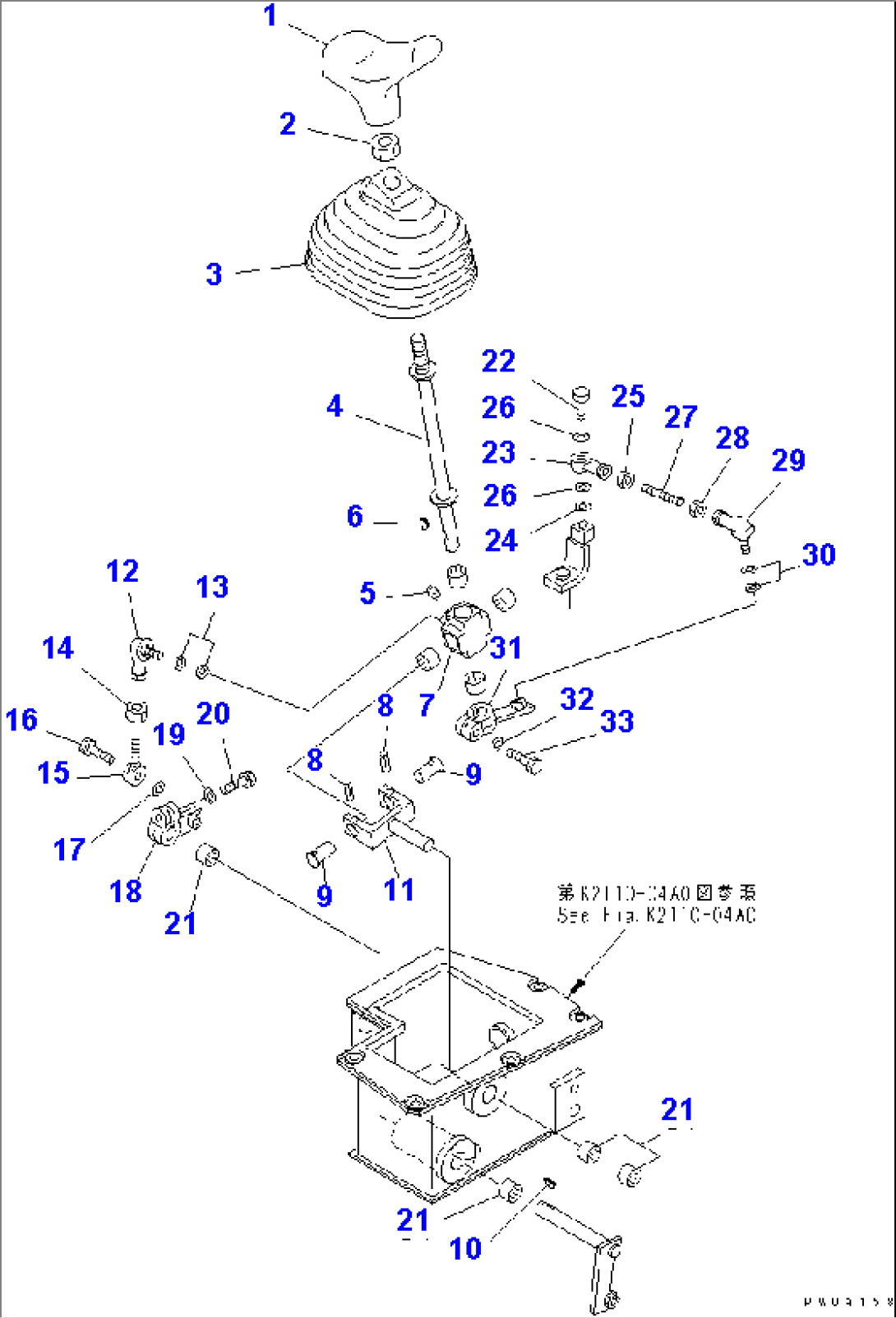FLOOR FRAME (BLADE CONTROL) (1/3) (FOR POWER ANGLE POWER TILT DOZER) (WITH 3-POINT HITCH)