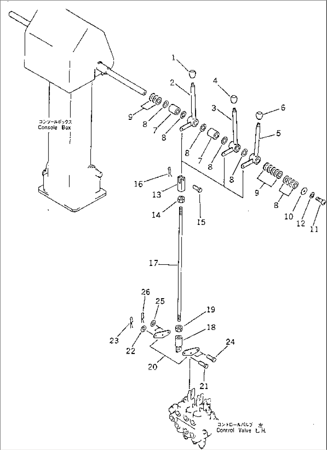 HYDRAULIC CONTROL LEVER¤ L.H.