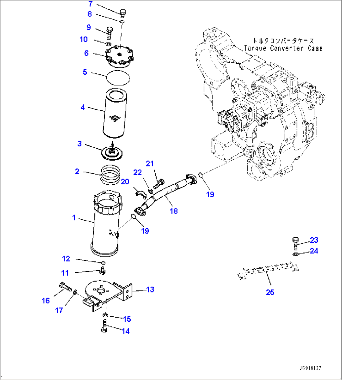 Power Train Filter, Additional Piping (#1006-)