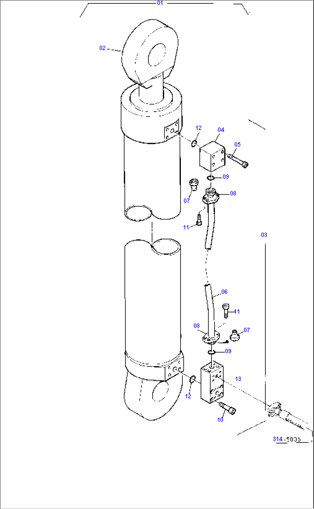 Clam Cylinder with Piping, R.H. and L.H.