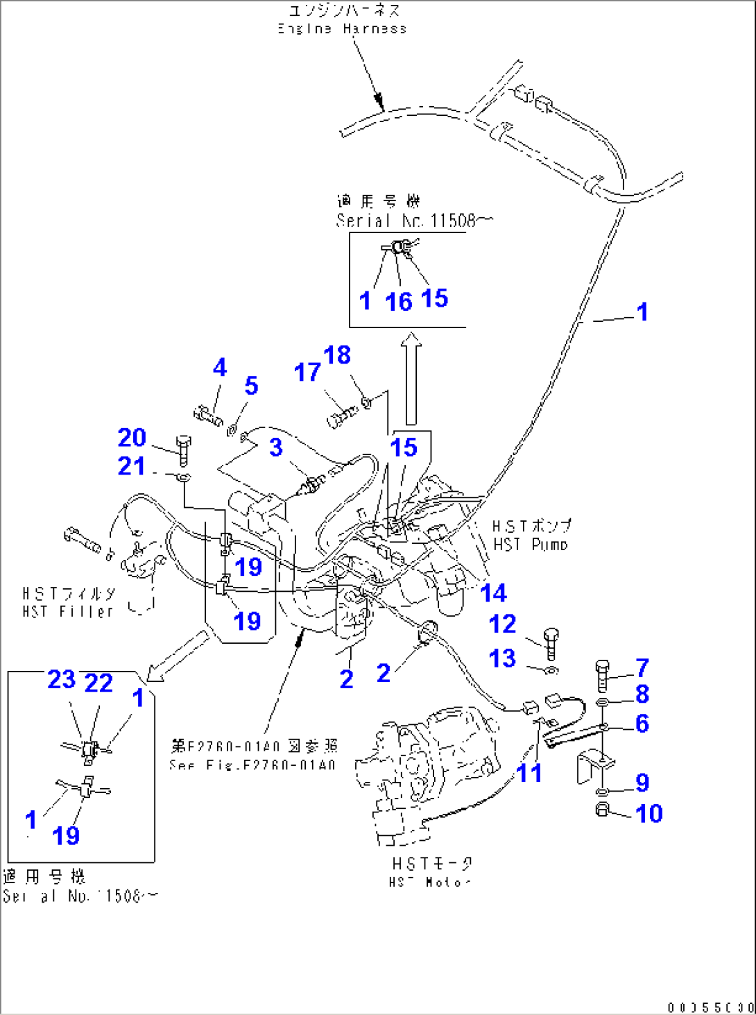 WIRING HARNESS (HST LINE)(#11501-)