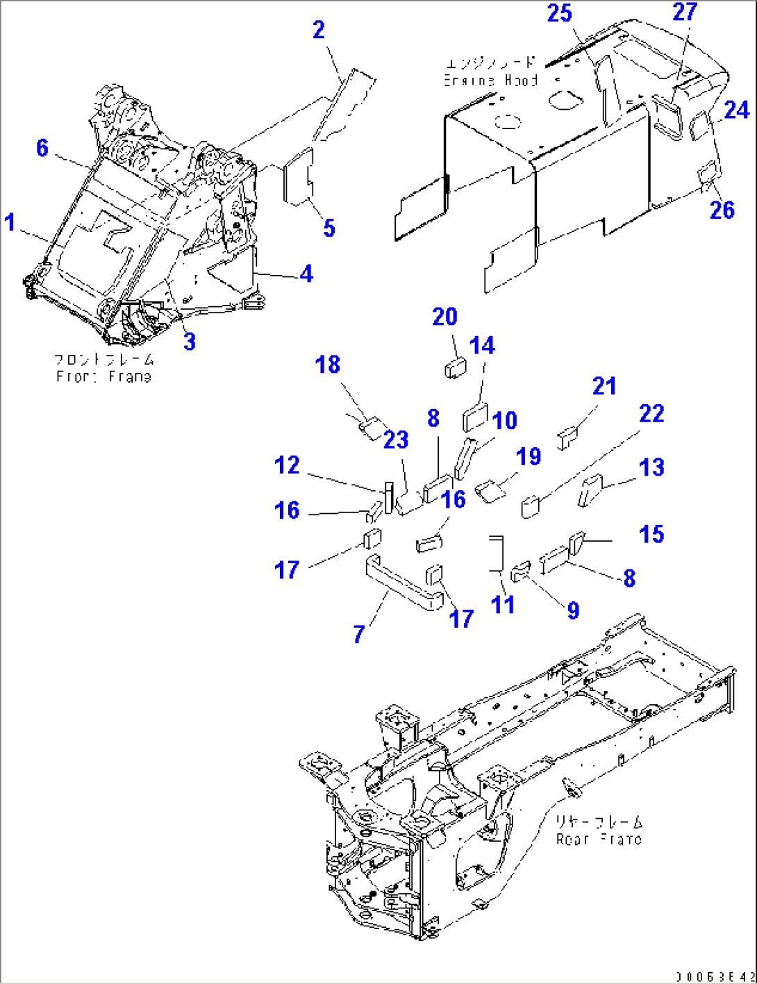 BAR LOCK AND COVER (SHEET) (FOR EU AND 3-SPOOL VALVE)(#85001-90000)