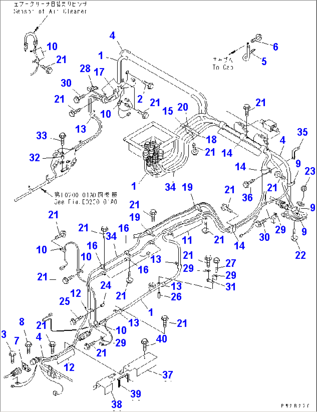 FRONT FRAME ELECTRICAL (HARNESS¤ L.H. SIDE)(#1001-1019)