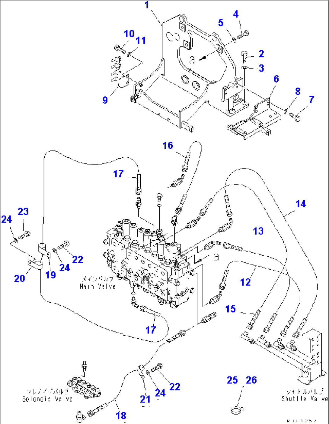 MAIN VALVE (VALVE BRACKET) (LOADER)(#32001-)
