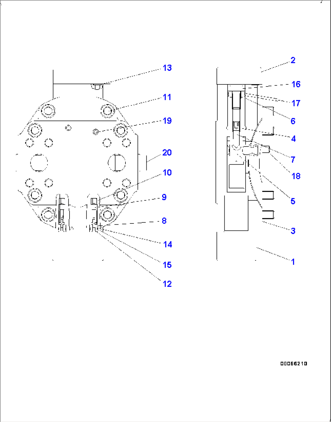 Hydrostatic Transmission (HST) Pump and Motor, Inner Parts, Motor 1 (3/7)