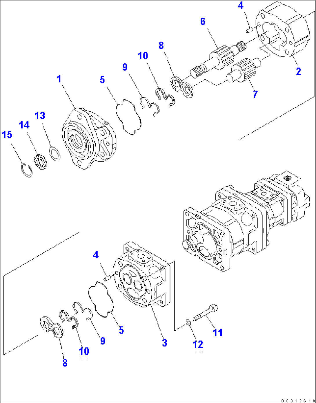 TORQUE CONVERTER AND P.P.C. PUMP (INNER PARTS) (1/4)