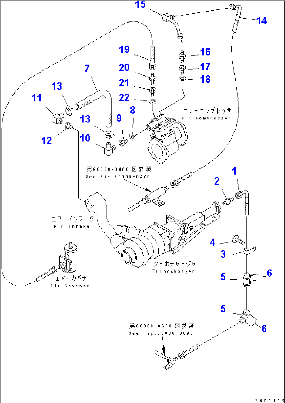 ENGINE (AIR COMPRESSOR PIPING)