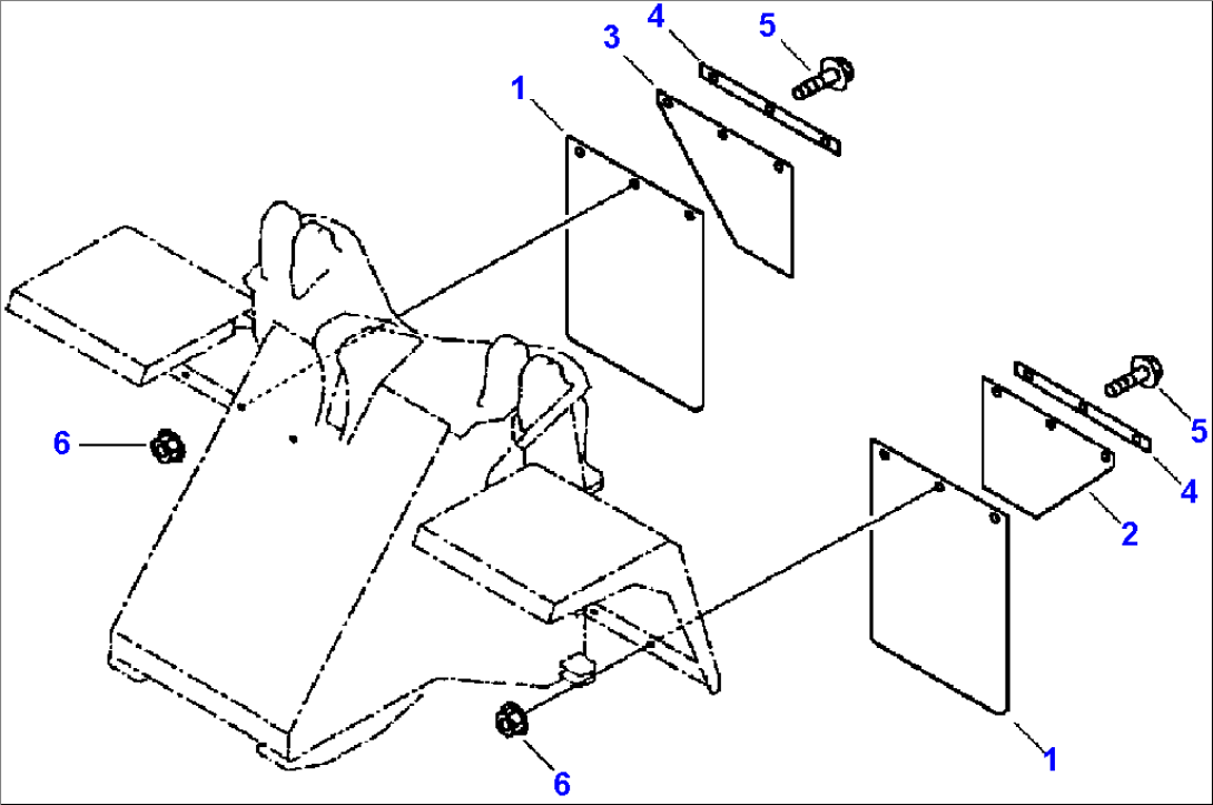 FIG. M4220-02A0 FRONT FENDER - MUD GUARD