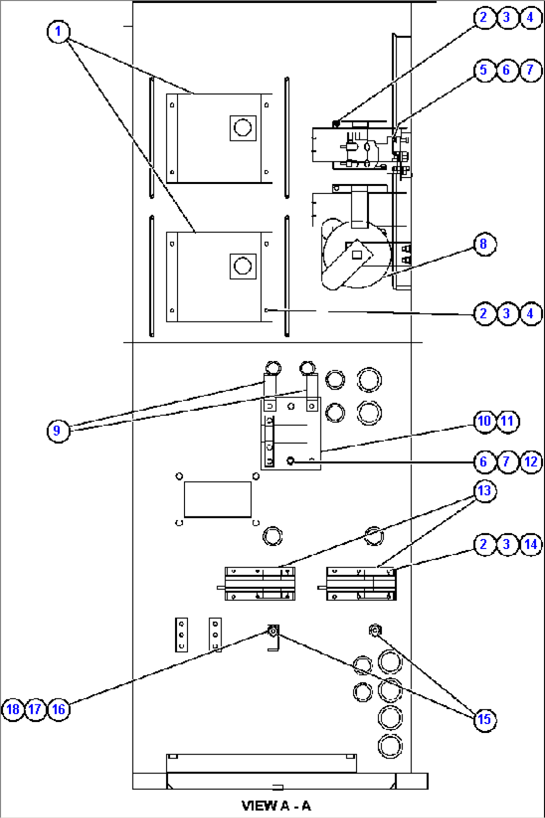 CONTROL CABINET (LEFT INSIDE WALL)