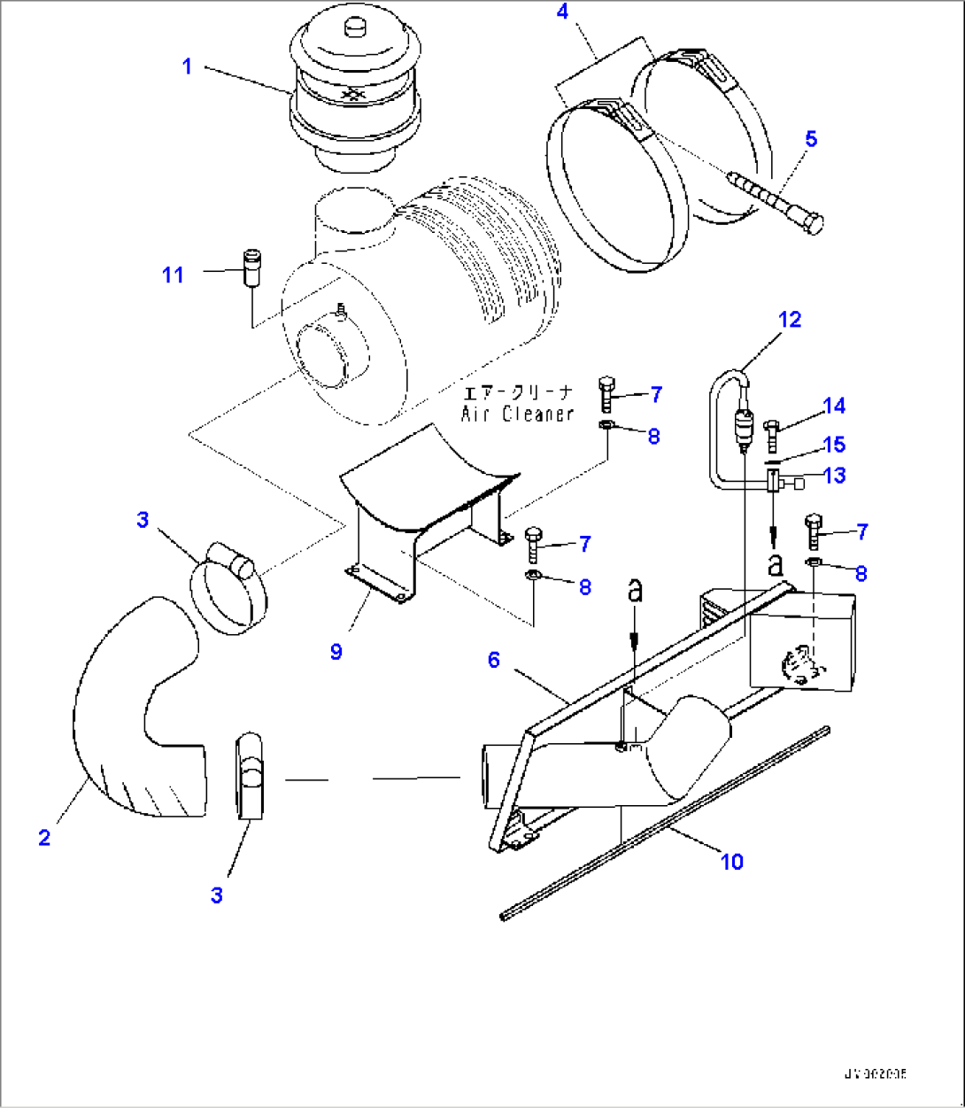 Air Cleaner and Fuel Tank Group, Air Intake Piping (#2848-)