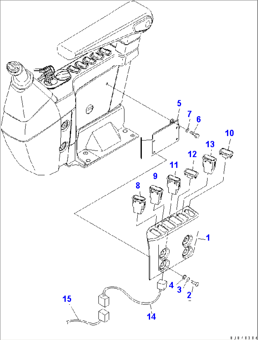 OPERATOR´S CAB (FLOOR) (SWITCH) (DEMOLITION SPEC.) (#K50001-K50188)