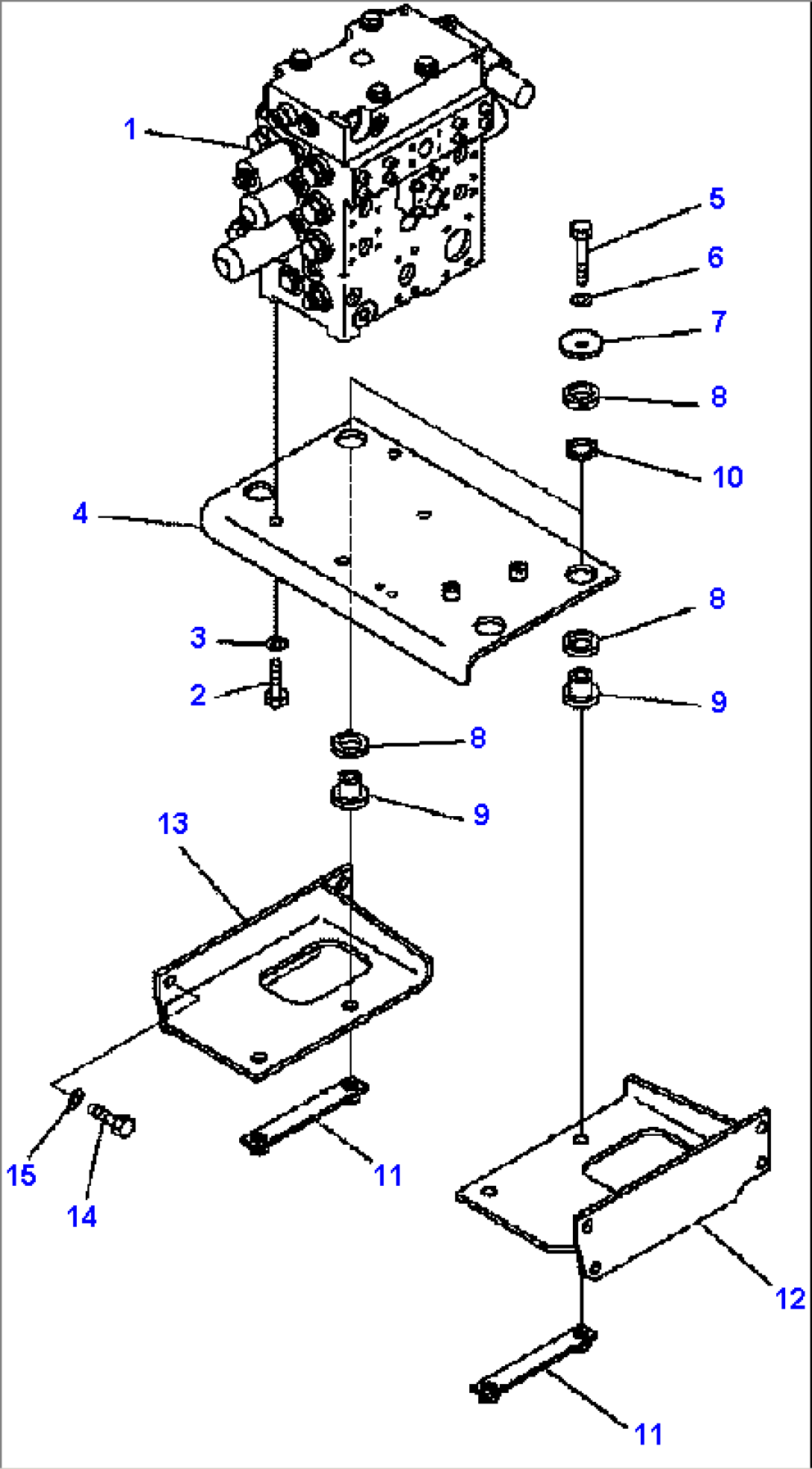 H0120-19A0 CONTROL VALVE MOUNTING BRACKET (2-SPOOL VALVE)