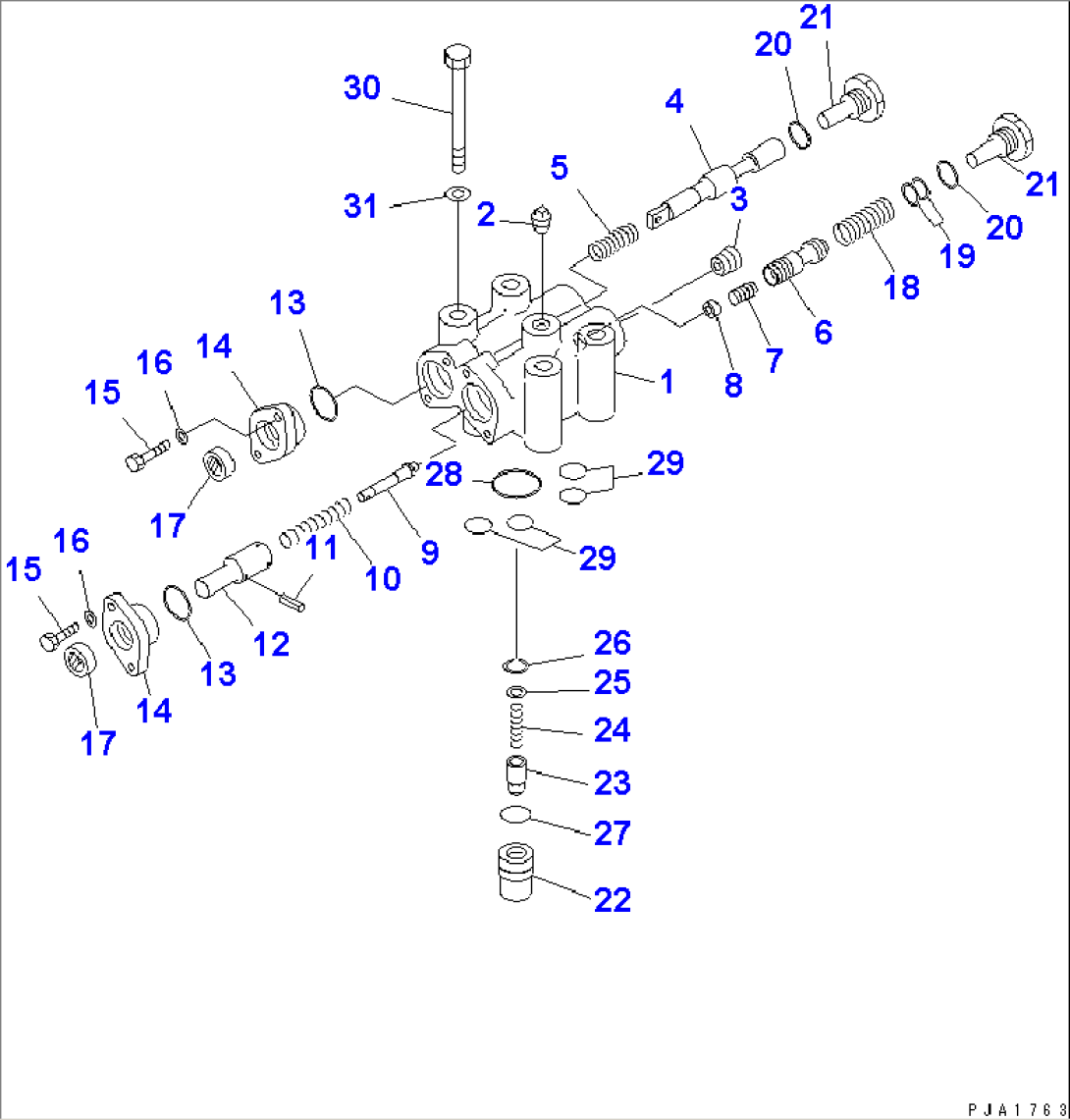 STEERING VALVE (BODY AND SPOOL)