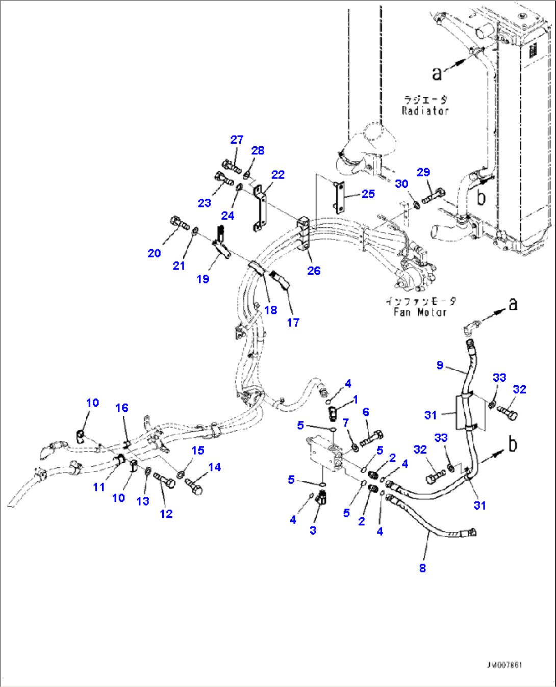 H2260-002003 RADIATOR PIPING (WITH BRAKE OIL PIPING)