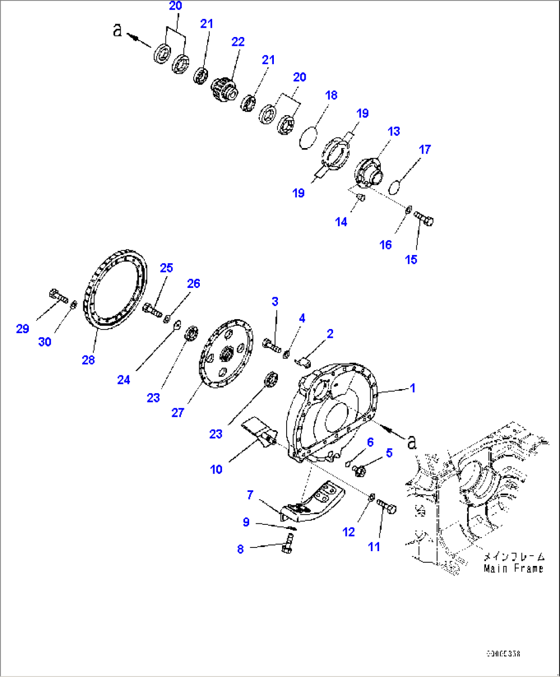 Final Drive, Final Gear Case R.H. (#20003-)