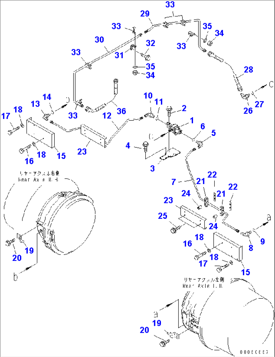 BRAKE PIPING (REAR BRAKE LINE)