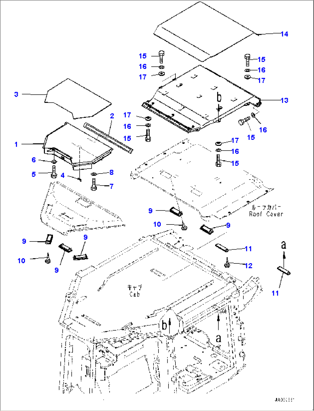 Cab, Air Conditioner Duct (#30001-31244)