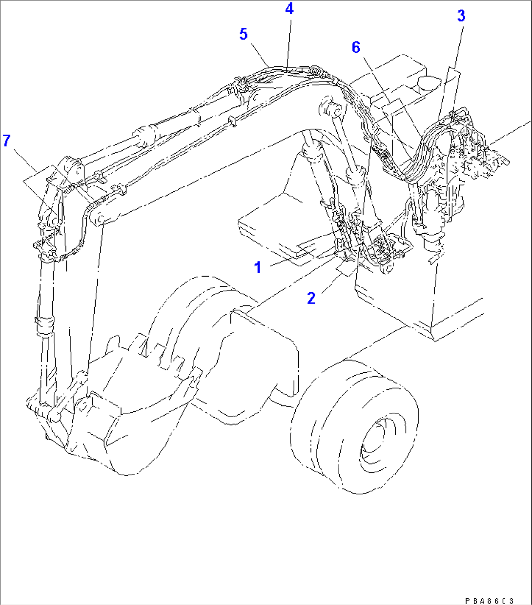 WORK EQUIPMENT HOSE(#2301-)